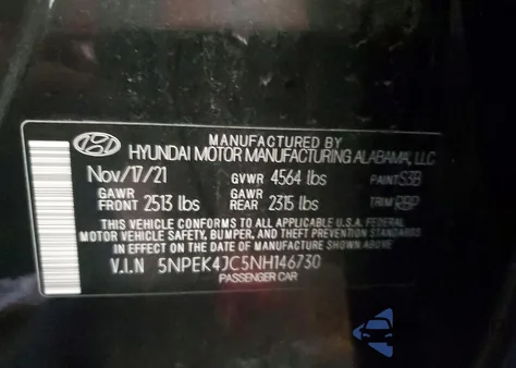 2022 Hyundai Sonata N Line from USA, damaged, VIN 5NPEK4JC5NH146730
